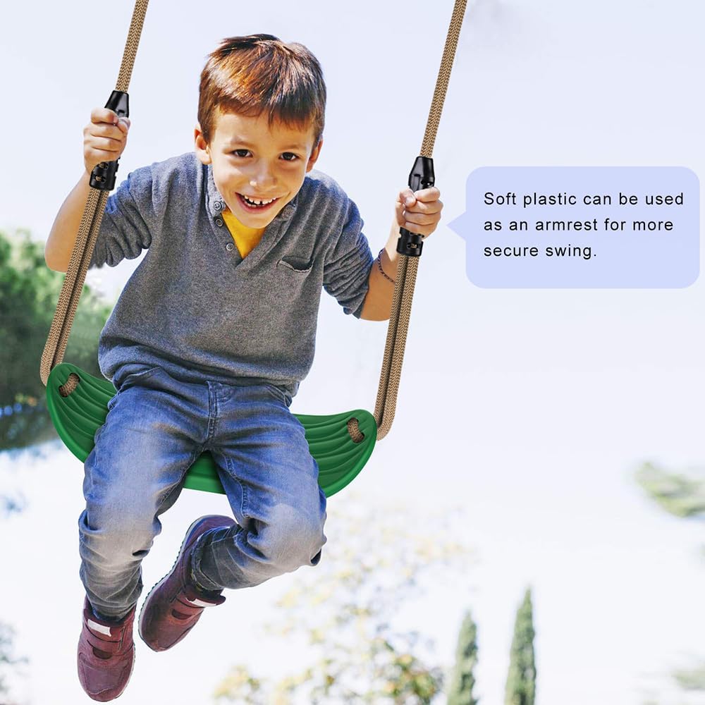 2pcs Swing Seat with Adjustable Rope and 4pcs Carabiners