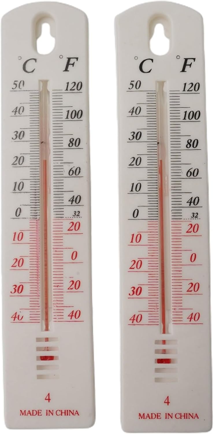 Outdoor Indoor Hygrometer Thermometer,Wall Mount Thermometer(2PCS)