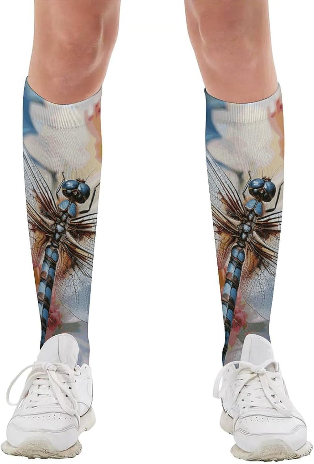 Dragonfly Lotus Socks Soccer Sock Hockey Sock Basketball Socks Baseball,Softball,Volleyball,Lacrosse,Soccer for Men, Women,Team Sports It's The Best Gift for Her