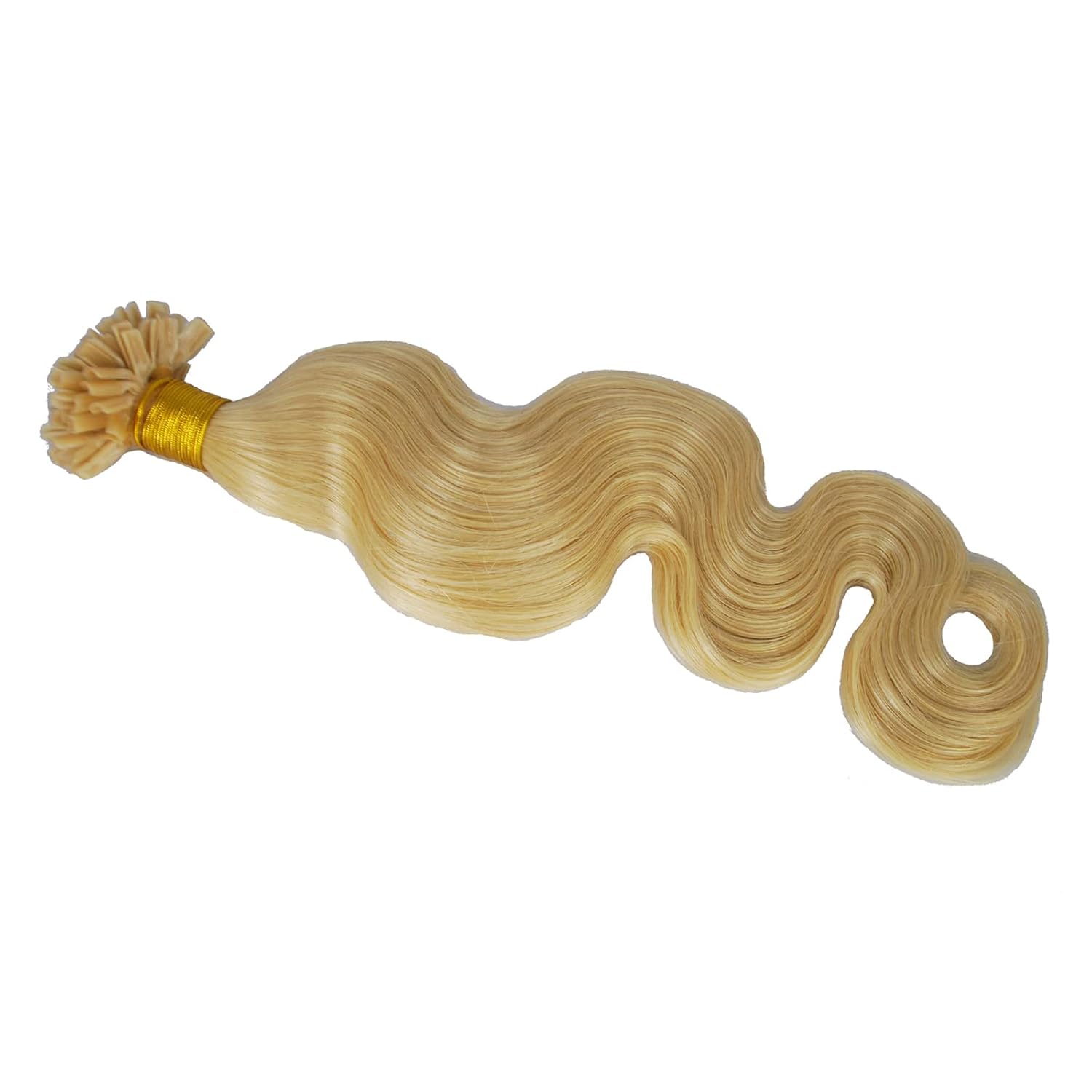U Tip Blonde Hair Extensions Pre-bonded 613 Real Human Hair Weft Bundles BW (20")