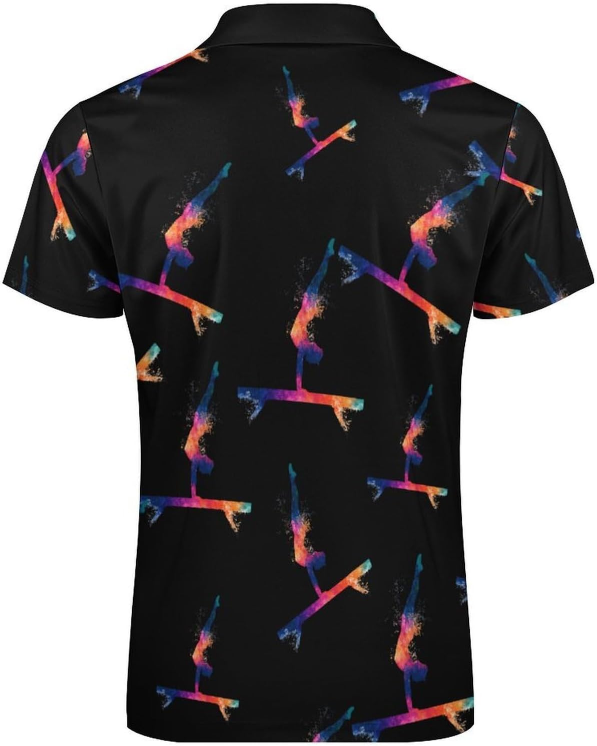 Gymnastics Balance Beam Polo Shirts for Men Short Sleeve Athletic Golf Tees Tops