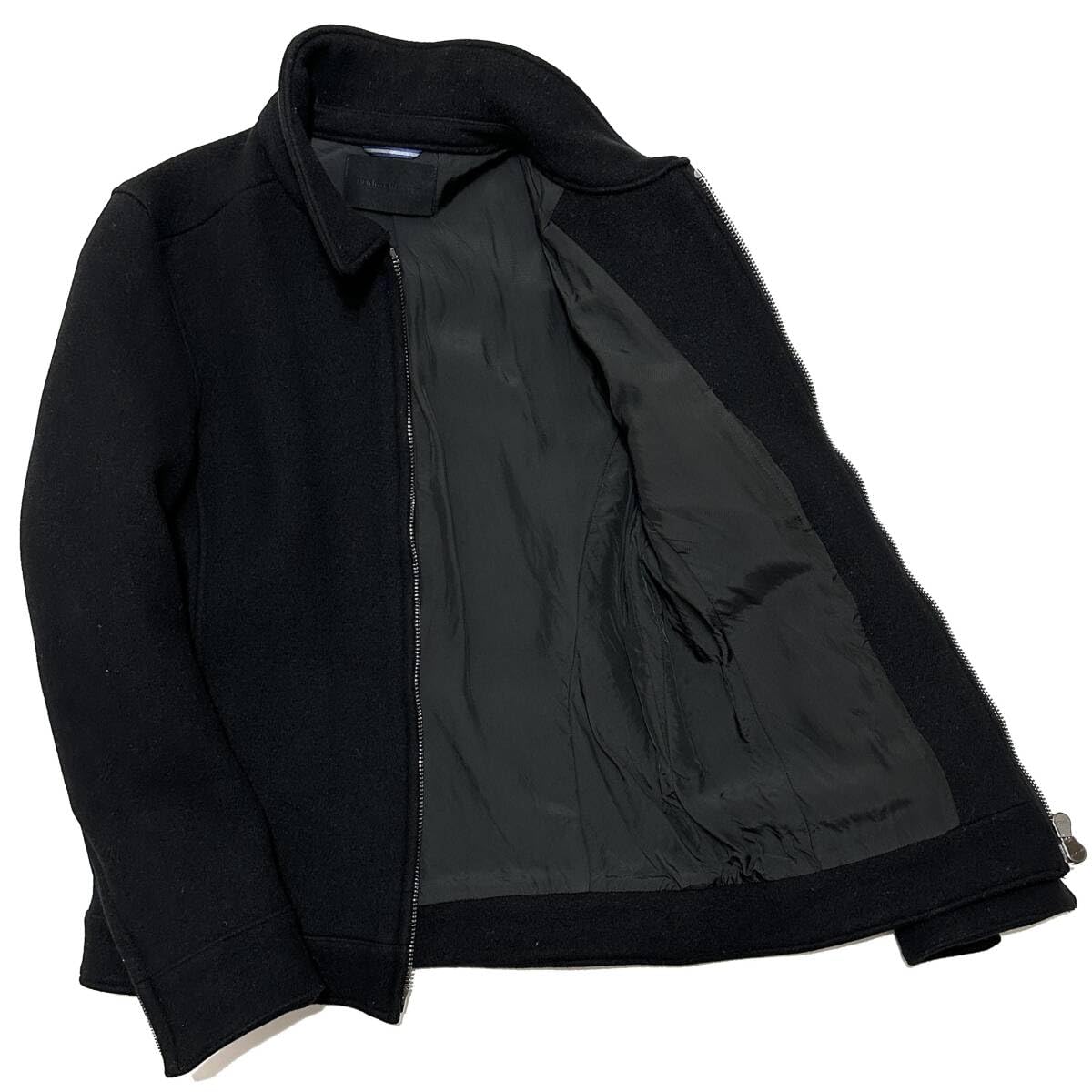 ジュンハシモト　メルトンブルゾン Amazon.co.jp: junhashimoto B03 WOOL MELTON ZIP BLOUSON 3 黒