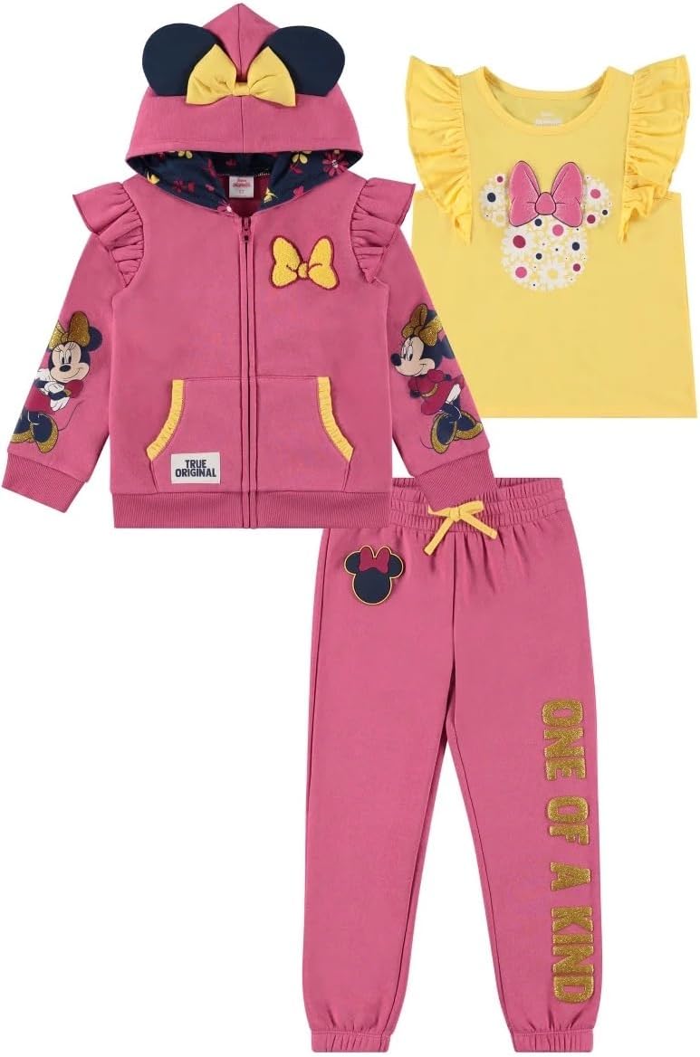 Disney Kids 3 Piece Hoodie, T-Shirt & Legging Set