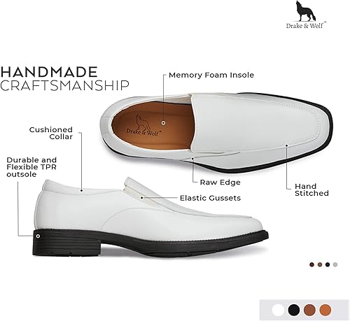 Miniatura 6 de Drake & Wolf Mocasines para hombre - Zapatos de vestir casuales para hombre - Zapatos de vestir antideslizantes para hombre - Zapatos de vestir