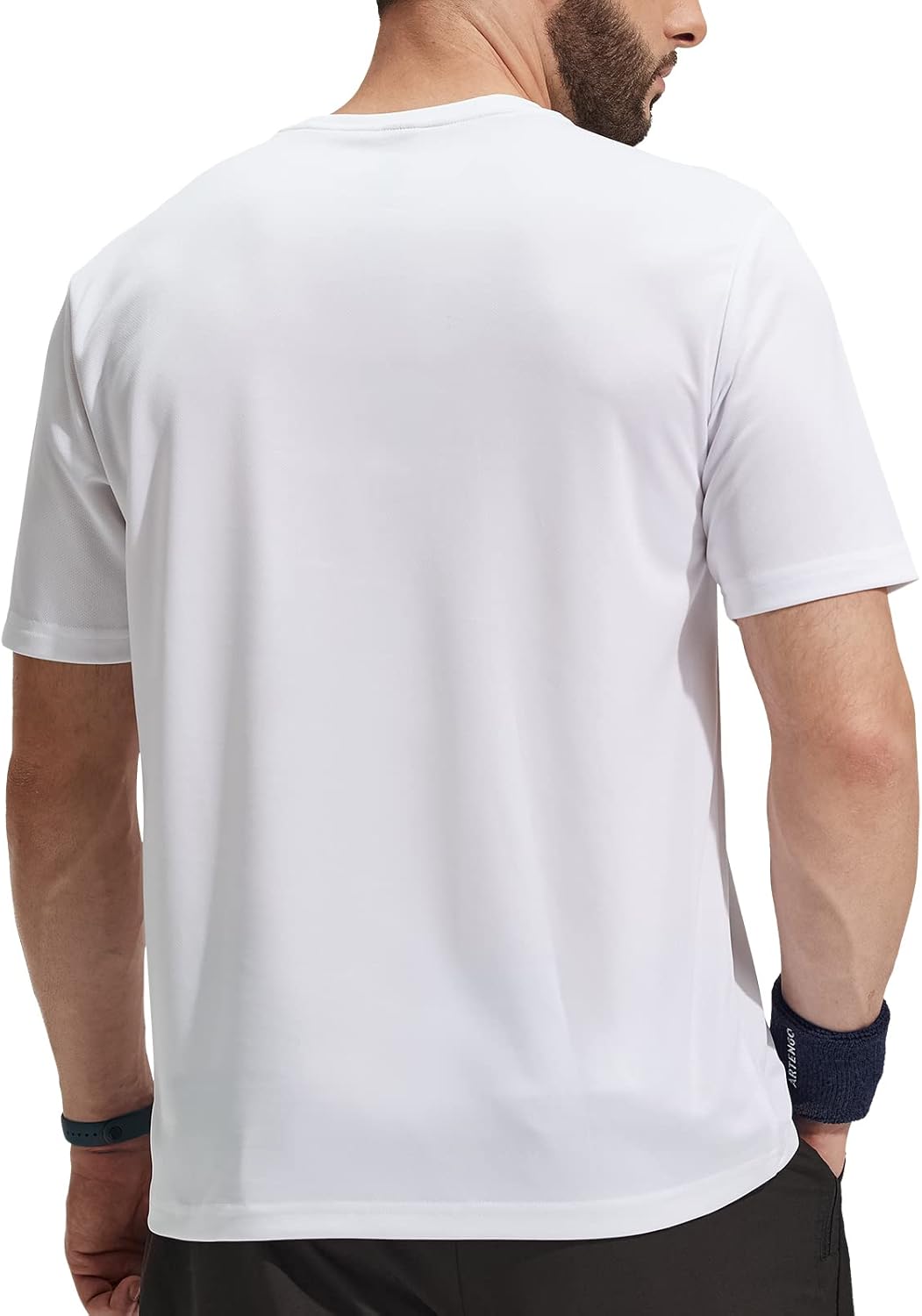 MIER Men's Quick Dry Workout Shirts Moisture Wicking Running Athletic Performance T-Shirts Recycled Polyester Top Tee - Image 2