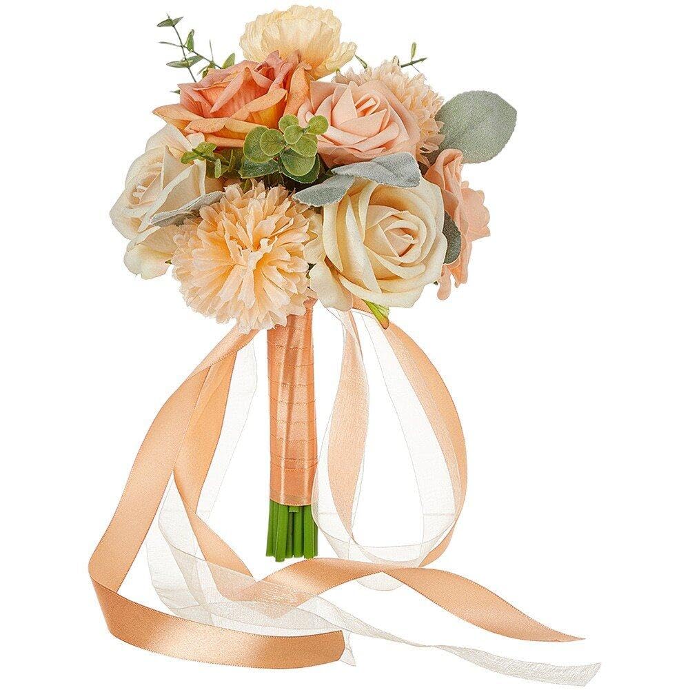 Bouquet de mariage en roses artificielles pour mariée et demoiselle d'honneur