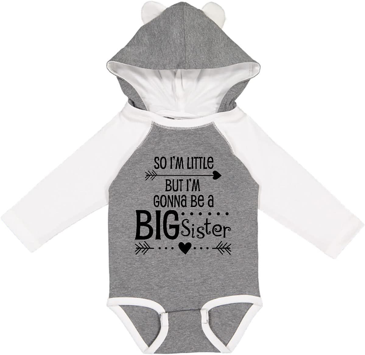 inktastic So I'm Little, But I'm Gonna Be a Big Sister Long Sleeve Creeper