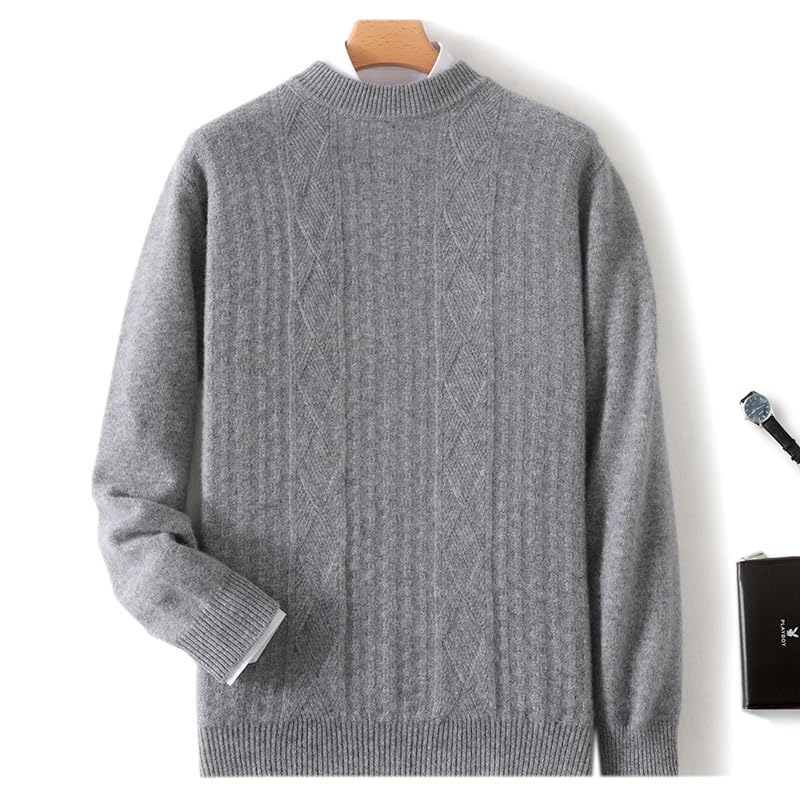 Men's Autumn and Winter Round Neck Thickened Casual Pullover Knitted Base Layer2