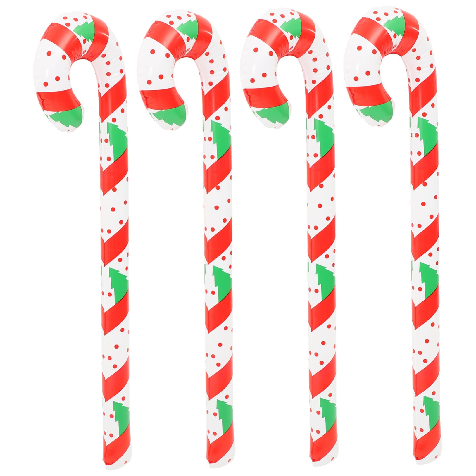 HEMOTON 4pezzi Palloncini Natalizi Forma di Caramella Gonfiabile Accessori per Feste di Natale Decorazioni per Banchetti e Riunioni di Famiglia