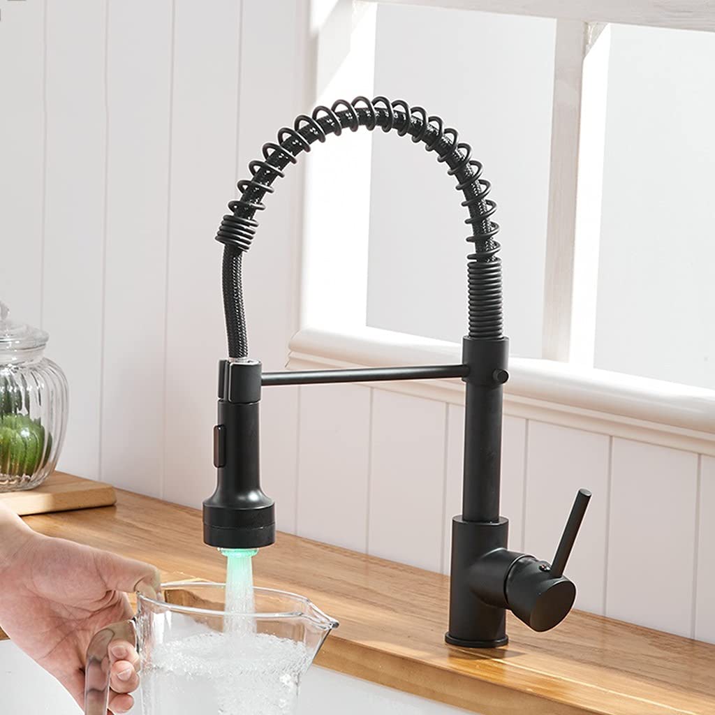 Robinet de cuisine LED 2 fonctions avec mitigeur extractible 9009b