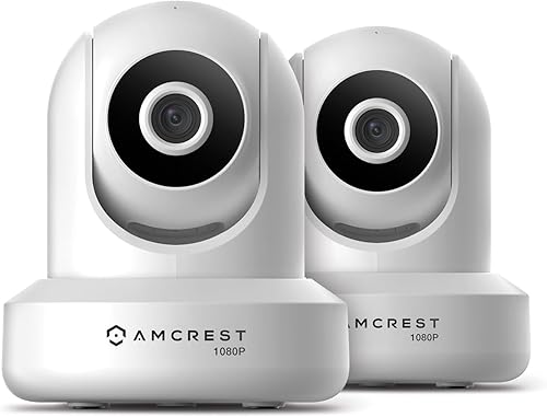 Miniatura 10 de Amcrest Paquete de 2 cámaras WiFi de 1080p para interiores, cámara de seguridad para el hogar panorámica/inclinación de 2 MP, seguimiento