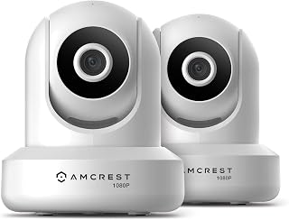 Amcrest Pack of 2, ProHD 1080P WiFi/Wireless IP Security Camera IP2M-841 Pan/Tilt, 2-Way Audio, Optional Cloud Recording, Full HD 1080P 2MP, Super Wide 90° Viewing Angle, Night Vision (White)
