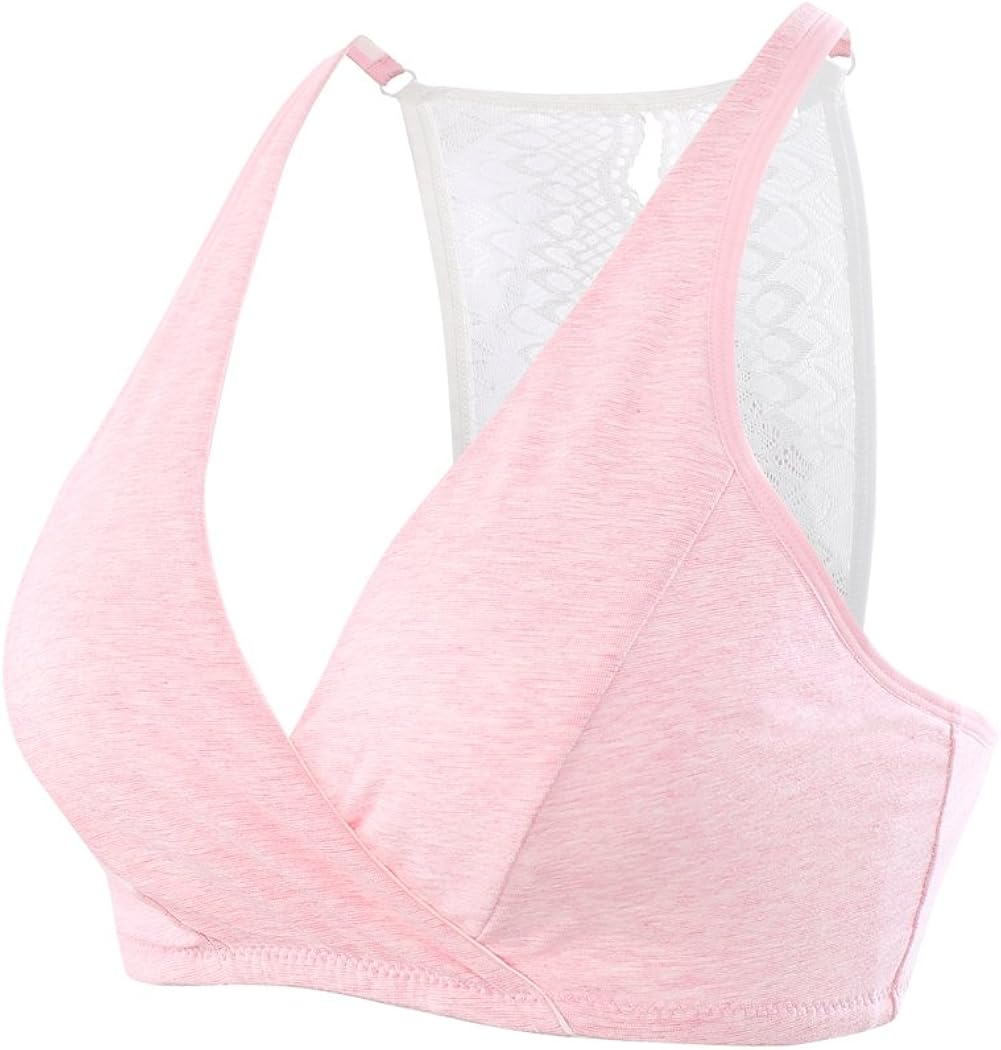 KUCI Maternity Nursing Bra, Lace Racer BackFree Front Open Breast
