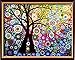 DIY PBN-paint by numbers Abstract tree-3 16-by-20 inches Frameless.