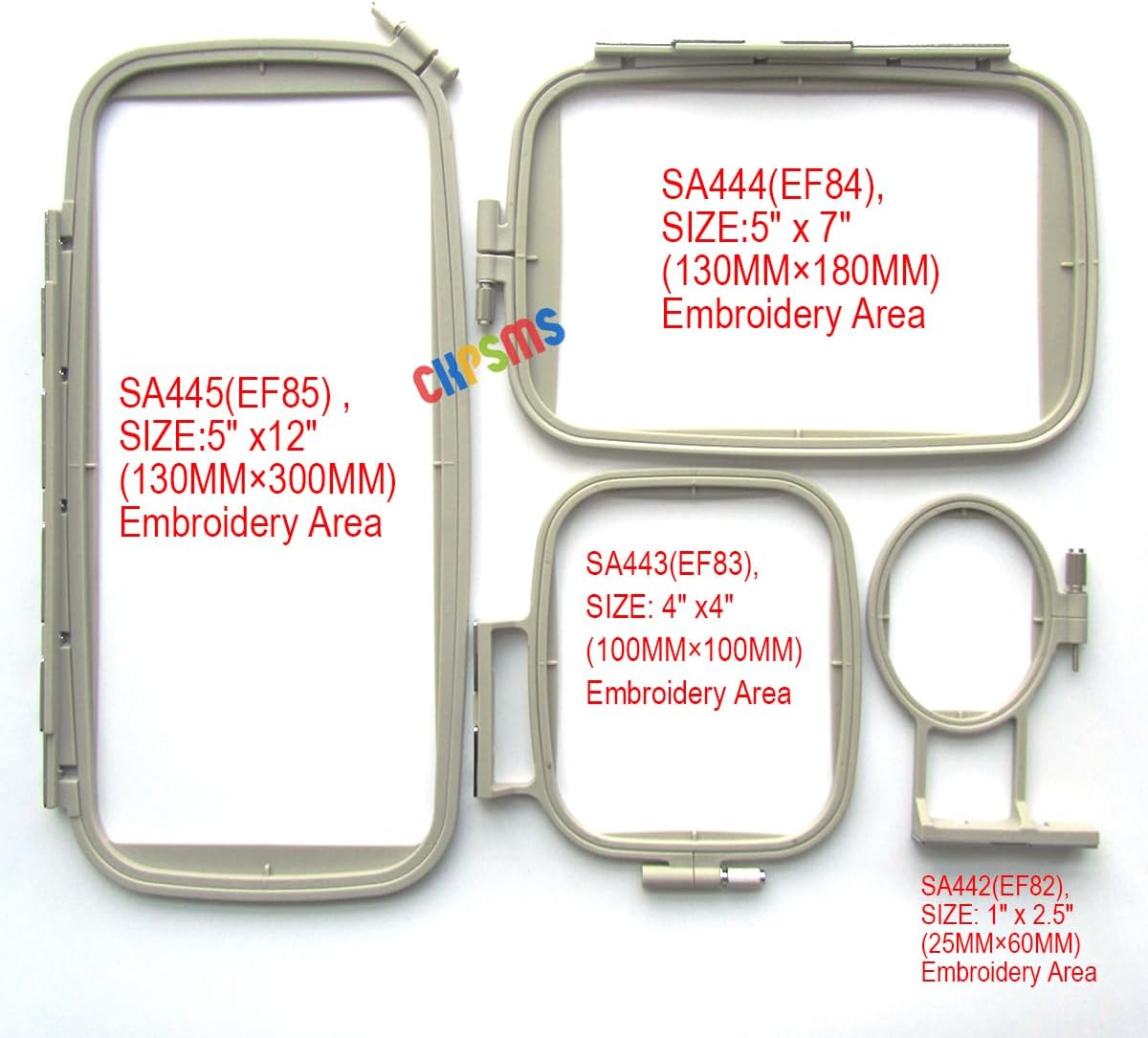 CKPSMS brand - #embroidery hoop-4 Embroidery Hoop Compatible with/Replacement for Brother brand Innovis F440E/ F540E/F480/F580/PE750/PE750D/PE770/PE780D/PE800/PC8200/PC8500 (Embroidery Hoop-4 1SET)