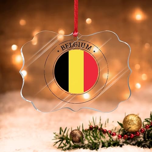 Vista 41 de Bandera de Curazao - Adorno para árbol de Navidad, bandera nacional, decoración de árbol de Navidad de Curazao, recuerdo acrílico, adorno colgante