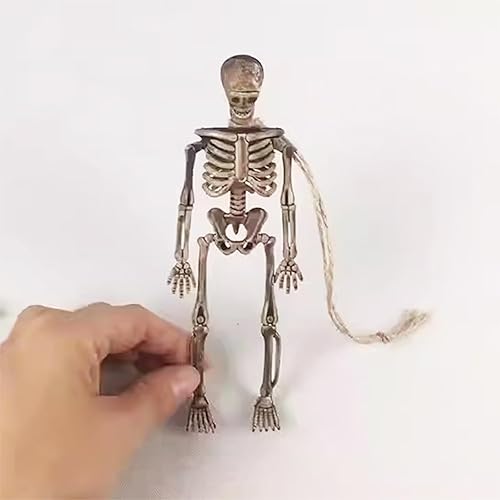 Miniatura 2 de 8 piezas de esqueleto de cuerpo completo de Halloween de 5.9 pulgadas, mini figuras de esqueleto, decoración colgante de casa embrujada, accesorios