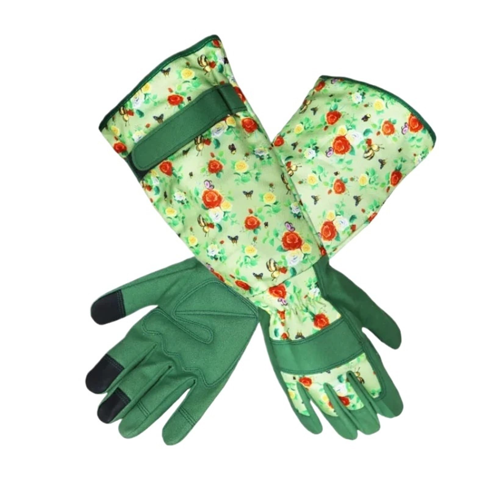 Générique Compatible avec les gants de jardinage en cuir imperméables, manchette longue, paume renforcée, vêtements de travail for la cour(L)