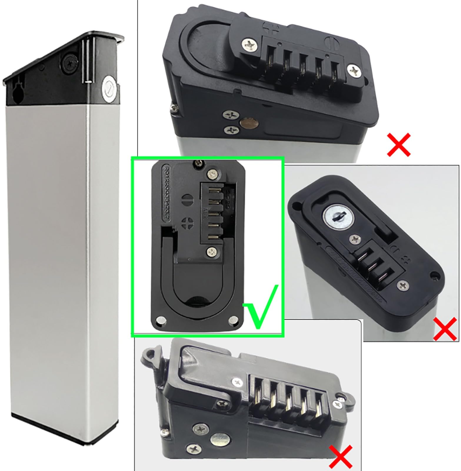 Ebike Akku 48V 52V 20Ah, Eingebaute Elektrofahrrad Batterie 48V 52V 20Ah eingebauter BMS Elektrofahrrad 48V 52V Fahrrad-Batterien für 1000W 500W 200W Motor mit Ladegerät