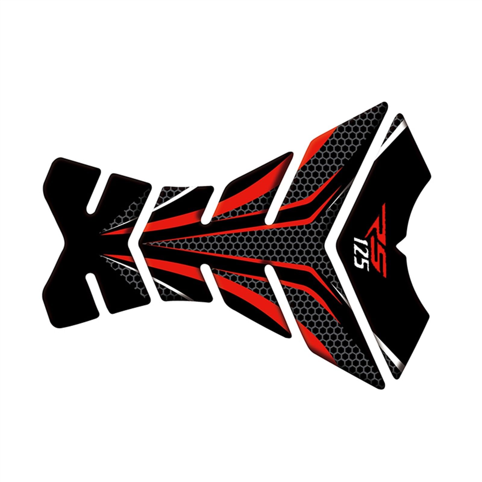 MPODYTSF Motorcycle Decal Sticker Motorcycle Tank Pad Accessories Protector Sticker For Aprilia RS 125 RS125(Black- Silver)
