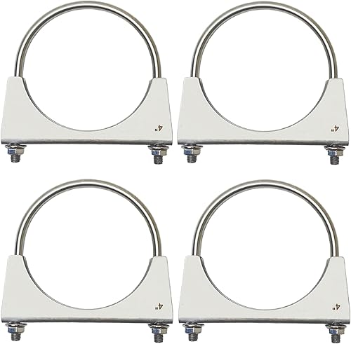 Miniatura 7 de Pernos en U de 2 Pulgadas de Ancho, Abrazadera de Escape de Acero Inoxidable 304 de Alta Resistencia, Abrazadera en U para Silenciador, Pernos en U