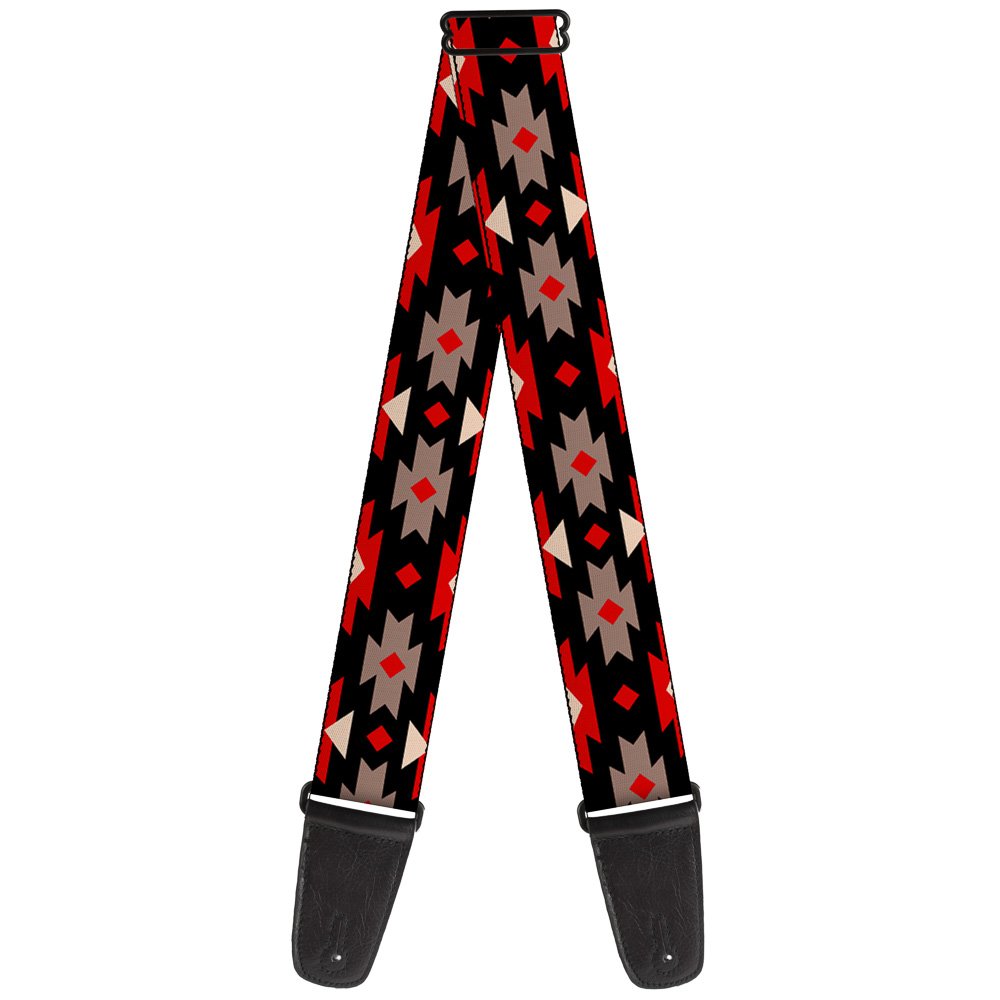 black and red guitar strap