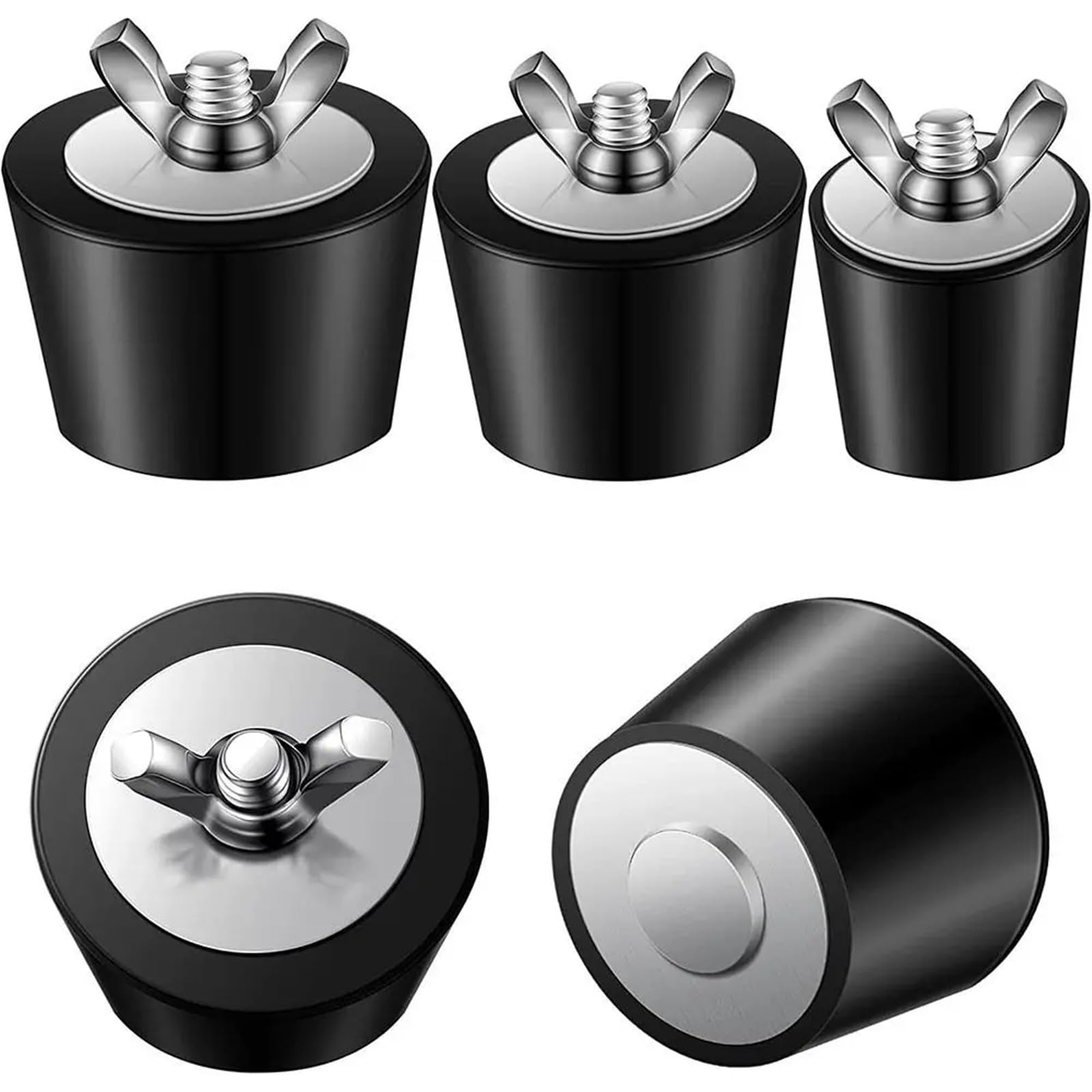 Lot de 6 bouchons de piscine pour piscine creusée - Accessoires d'extérieur - Détection de fuite - Bouchon d'hivernage en caoutchouc (45 mm)