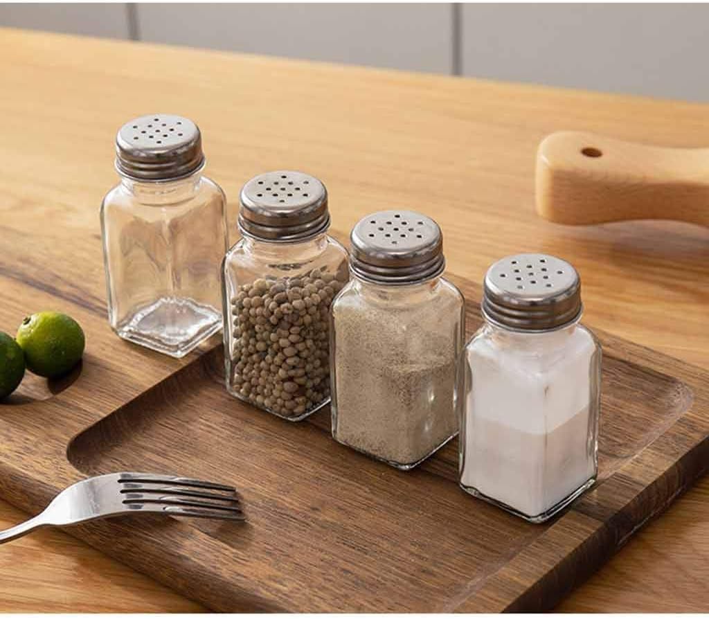 1PCS Barbecue Kitchen salt pepper Glass Cruet Condiment Bottles Seasoning Cans Pepper Shakers Shaker Spice Container Jar
