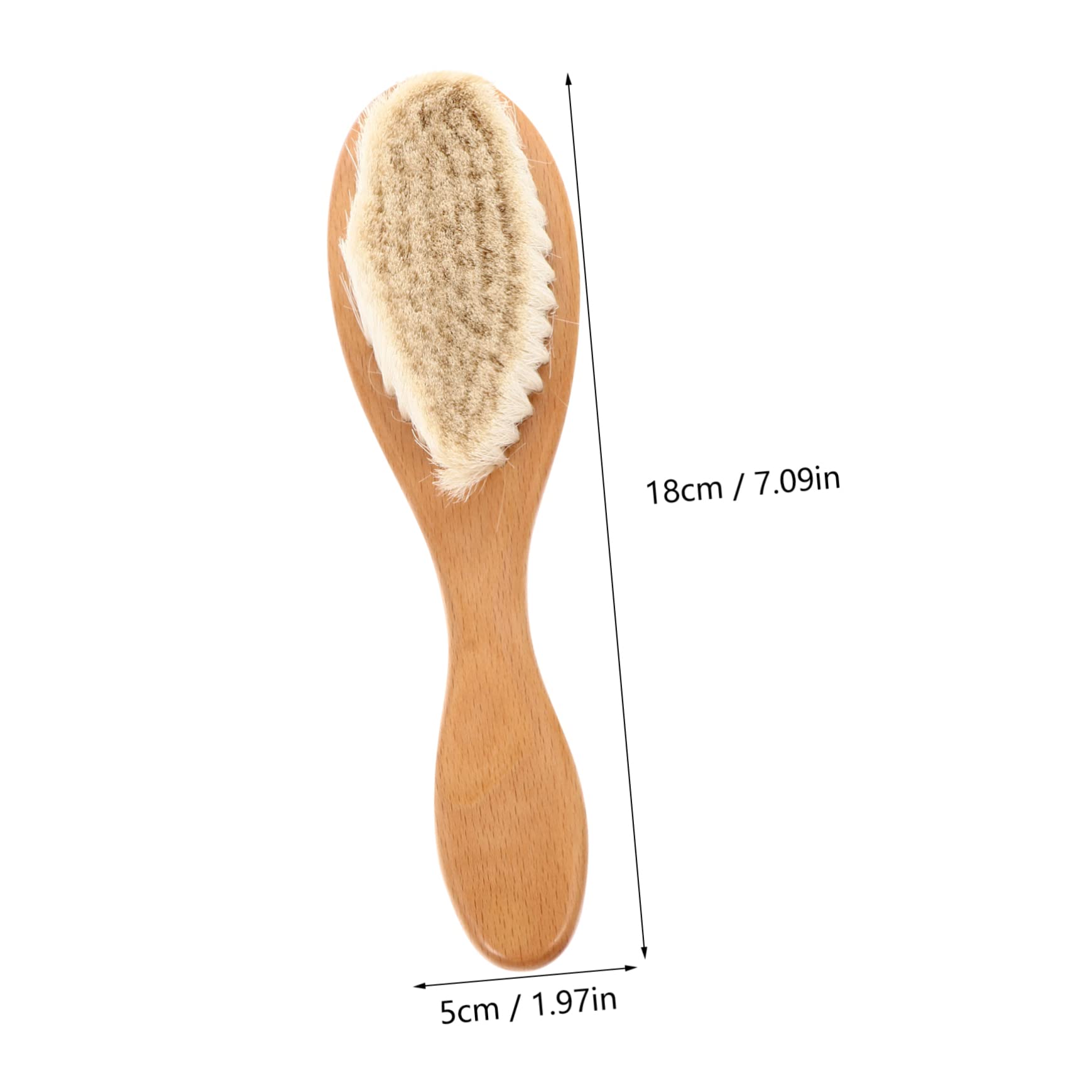 FRCOLOR Infant Boys and Girls Hair Brush Toddler Wooden Shampoo Brush Soft Wool Hair Comb Spa-like Scalp Massage
