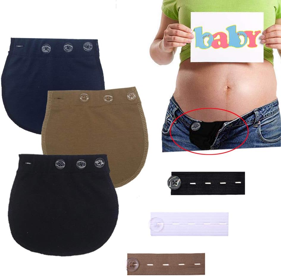 6 Packs Adjustable Waist Extenders for Women Pregnancy,Waistband Expanders for Men and Women