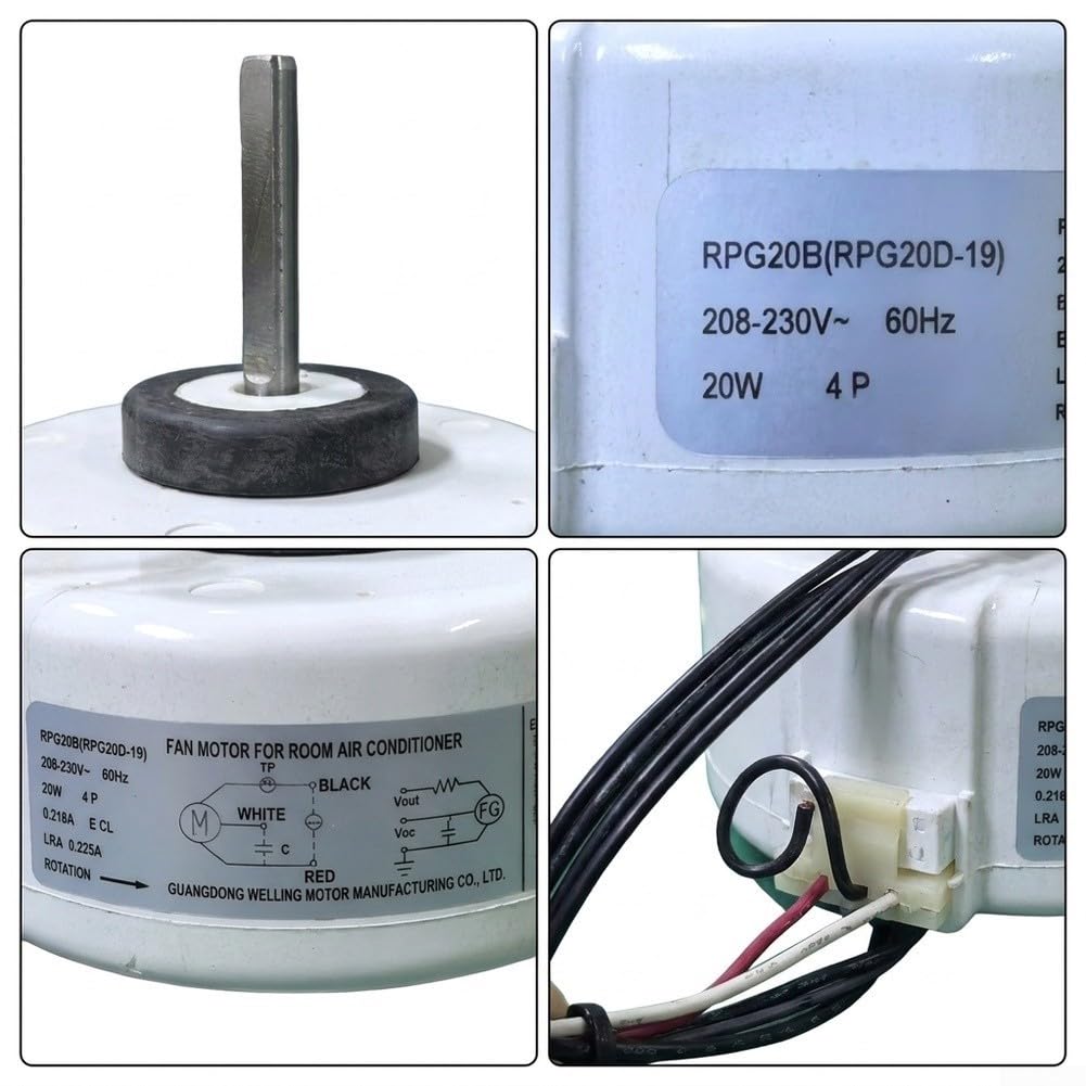 Motor Ventilador Condensador 20W Bajo 60Hz Motor Ventilador Condensador
