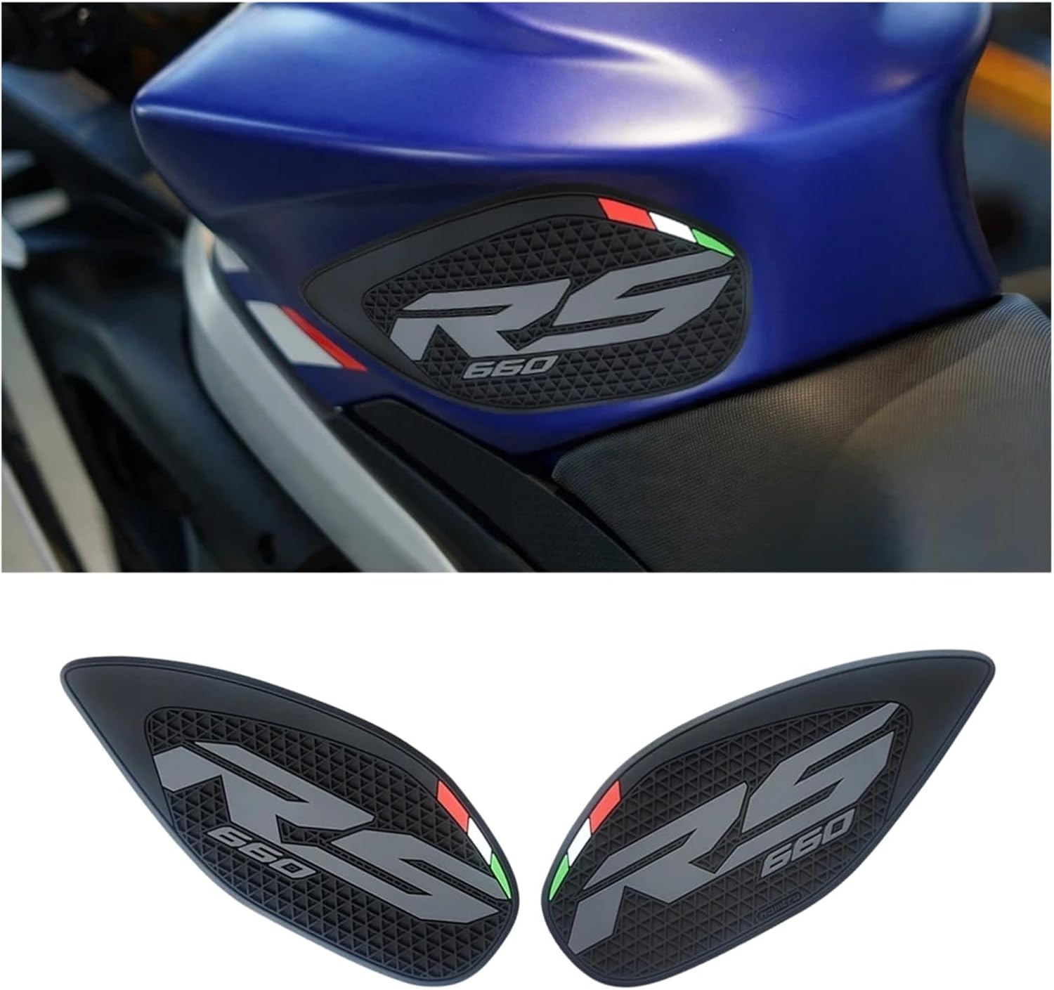 Motorcycle Tank Sticker for Aprilia RS 660 2020-2022 / Tuono 660 2021-2025 Motorcycle Accessories Sticker Anti-Slip Knee PVC Black Side Fuel Tank Pad.