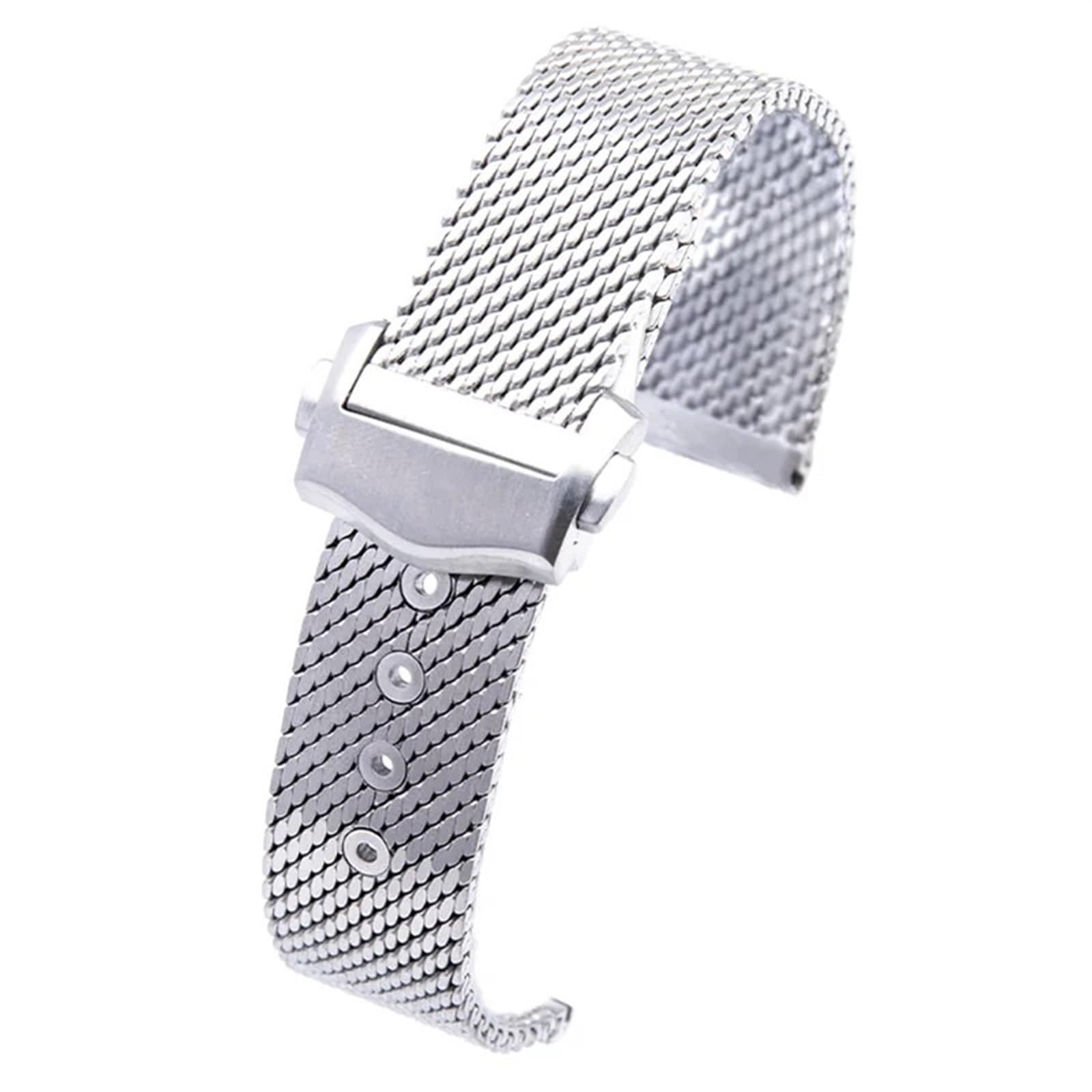 20 mm 316L-Stahlketten-Armband, passend für Omega-Armband 007, Seamaster Diver 300, Ersatz für Milanaise-Edelstahlgürtel