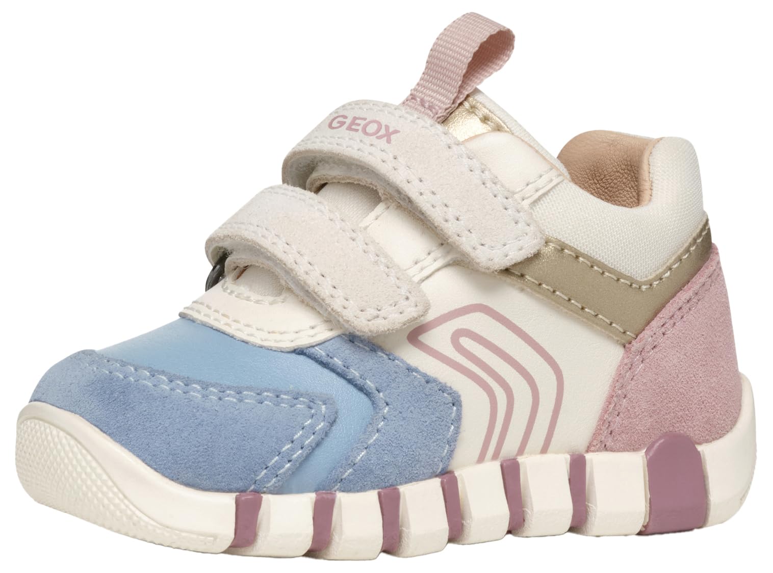 Geox B IUPIDOO Girl C, Sneaker, Multicoloured