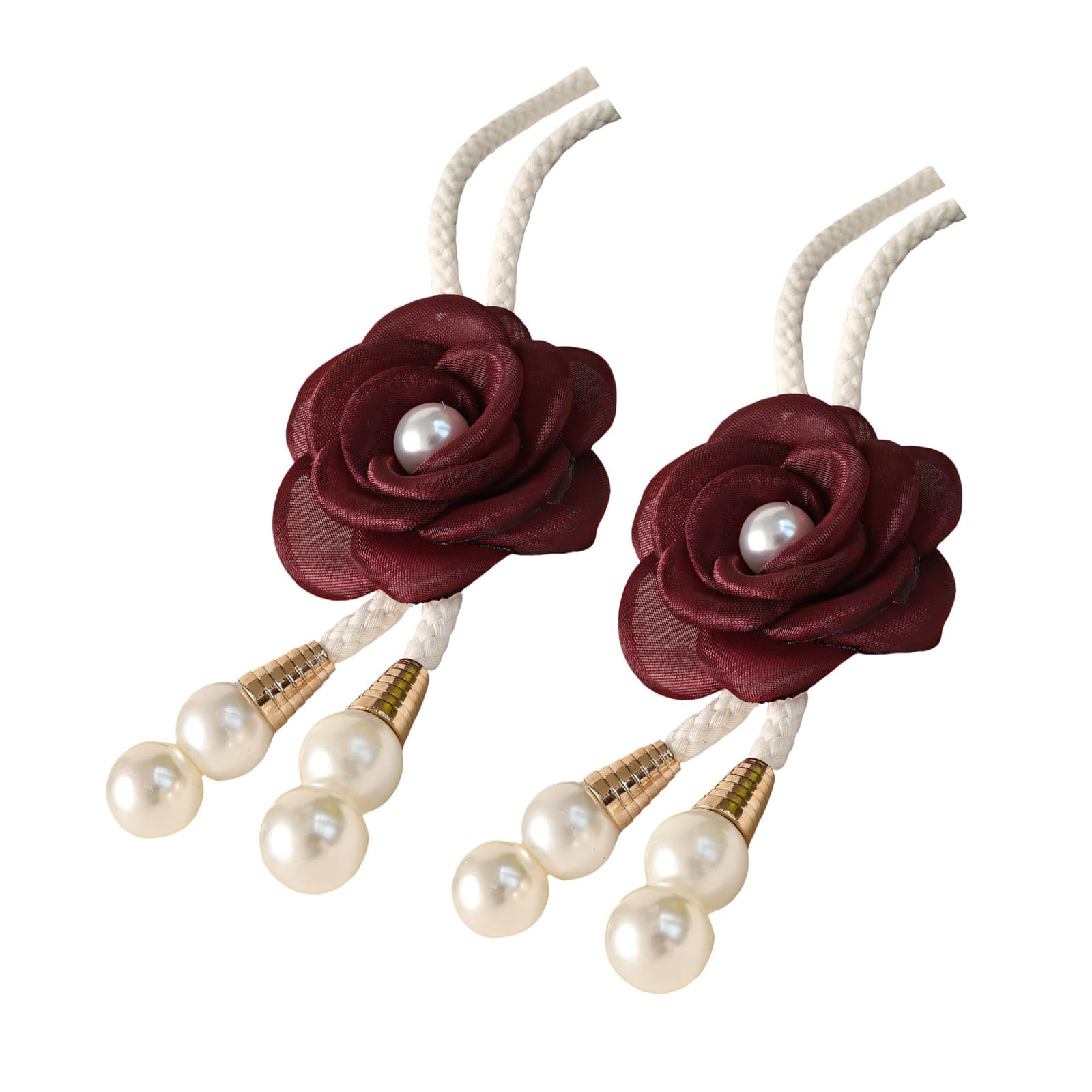 SXRQ 2Pieces Soft Sheer Curtain Tiebacks with Delicate Flower Shape Multipurpose Rope Suitable for Decorating Modifiable Belt