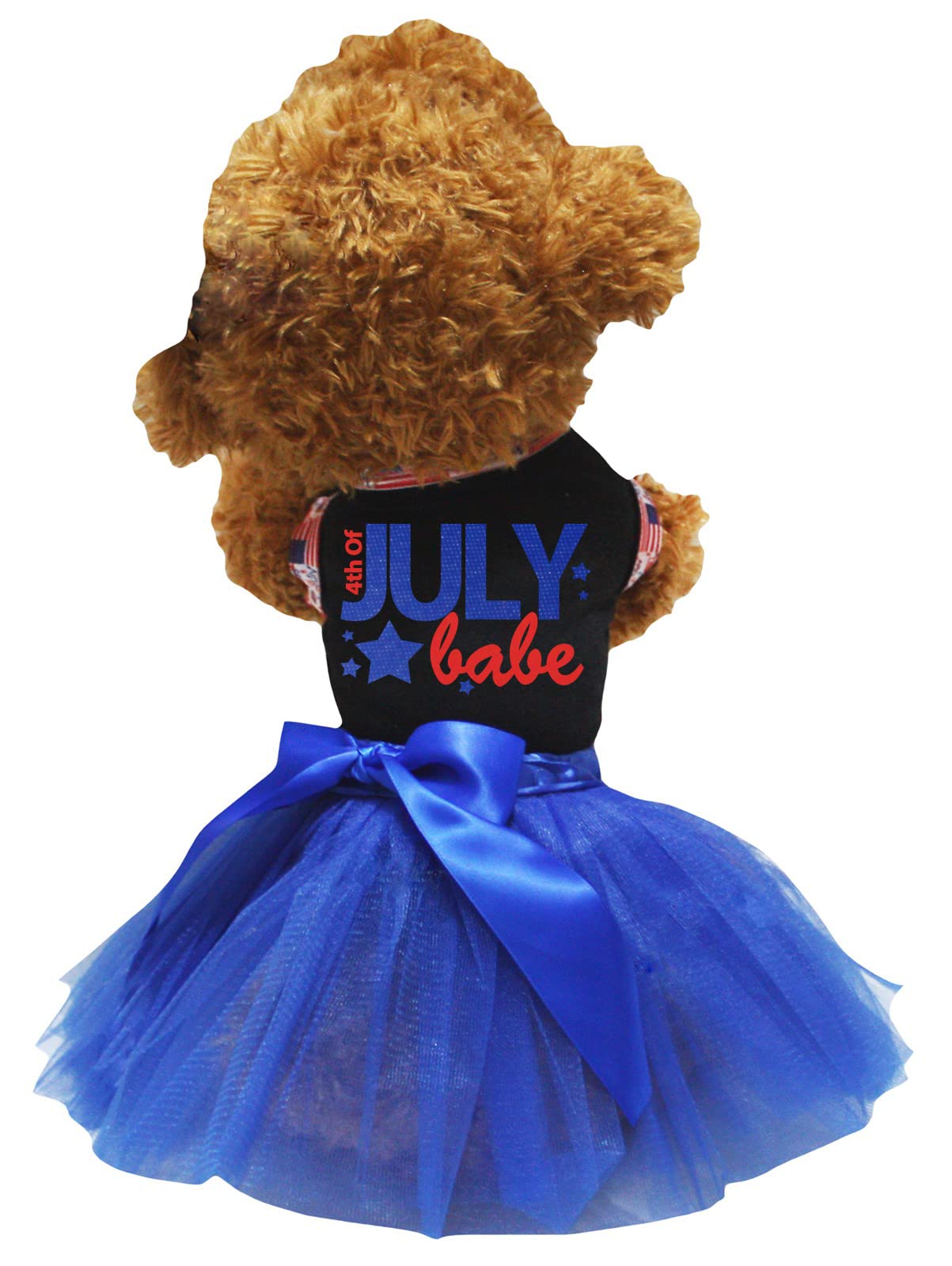 Robe pour chiot 4th Of July Babe noir et bleu taille XS