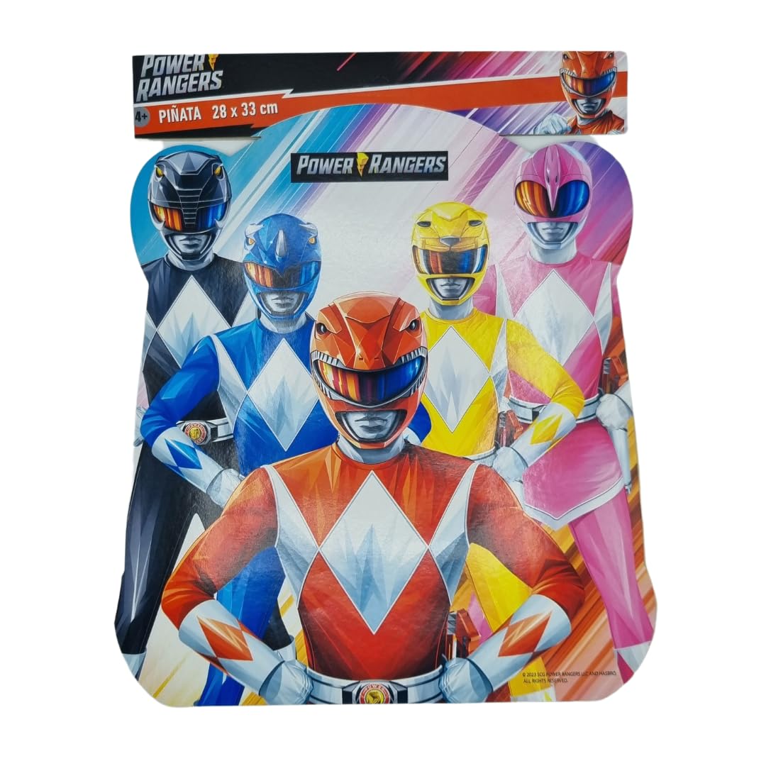 BeenSmile Power Rangers Piñata, Multicolour Cardboard Party Decoration, Birthday Occasion