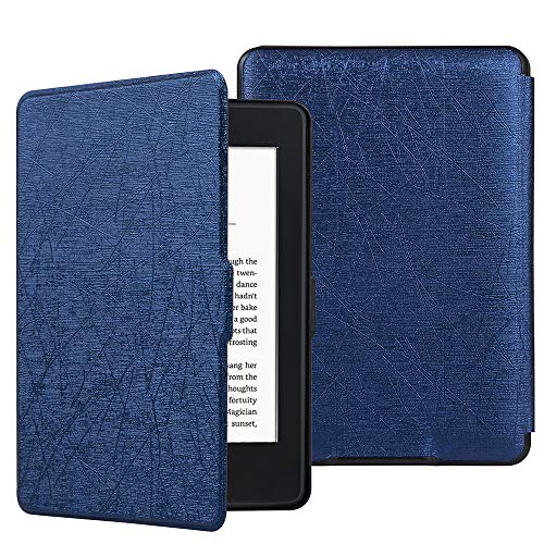 Funda para Kindle Paperwhite Premium de Seda más Delgada y Ligera con Encendido y Apagado automático, para Amazon Kindle Paperwhite 2018 KPW 4 Navy
