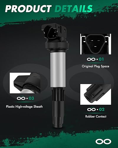 Vista 530 de SCITOO 1 bobinas de encendido con 4 bujías de iridio para Chevrolet 2011-2015 Cruze 1.4L 2016 Cruze Limited 1.4L 2012-2020 Sonic 1.4L 2013-2021 Trax