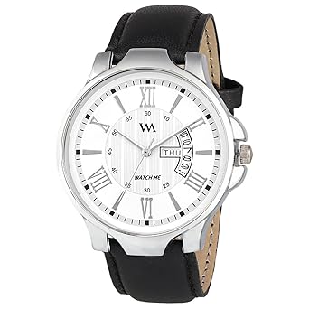 Watch Me AW 2021 Analogue Mens Watch (White Dial Black Colored Strap)