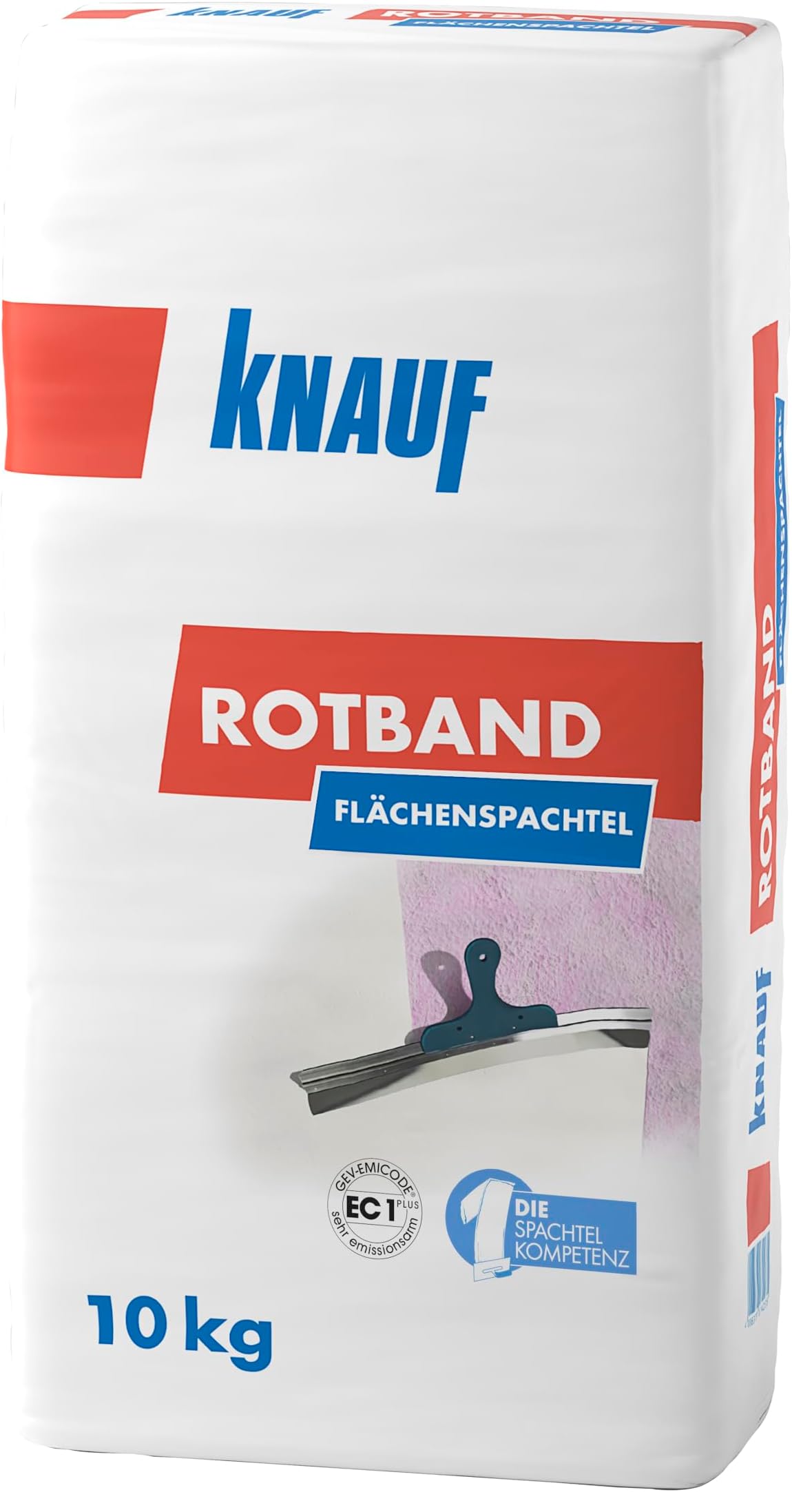 Knauf Rotband Surface Filler - Fast Curing Putty for Puttying and Smoothing Plaster, Masonry etc. Easy to Work with Wall, Ceiling Filler for Indoor Use, 10 kg