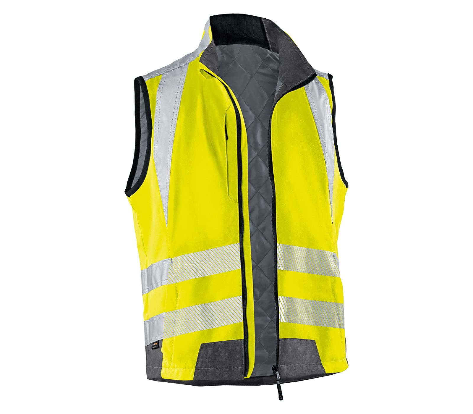 KÜBLER REFLECTIQ Weste PSA 2 – Weste mit reflektierenden Elementen und funktionalen Taschen warngelb/anthrazit Gr. XL
