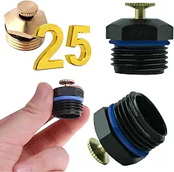 Kit 25 Aspersor Ajustável Cobre Para Irrigação de Jardim Quintal Agricultura