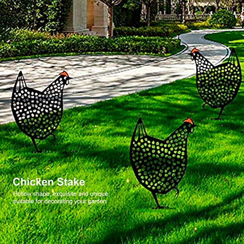 Formas acrílicas de pollo AMONIDA: siluetas decorativas negras resistentes para intemperie 3