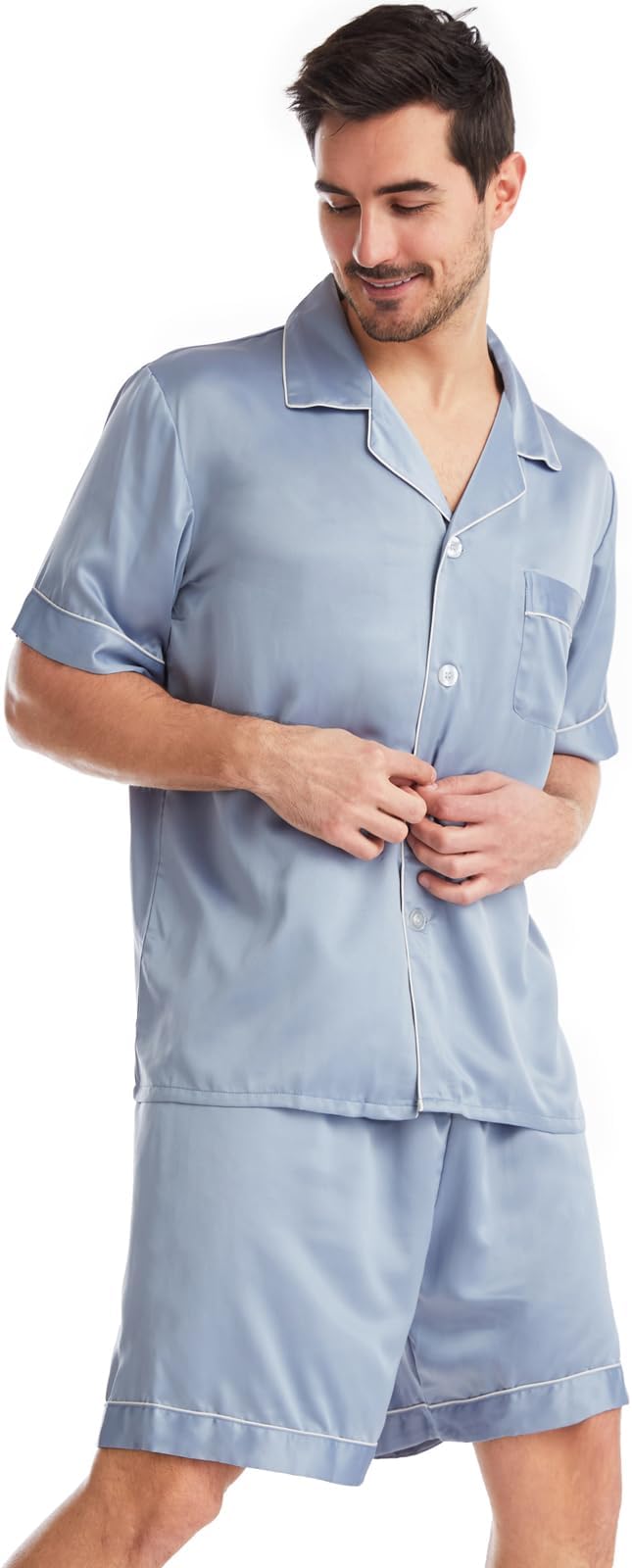 Pigiama Uomo Nanxson In Raso - Set Manica Corta Estate, Morbido E Confortevole - Foto 1