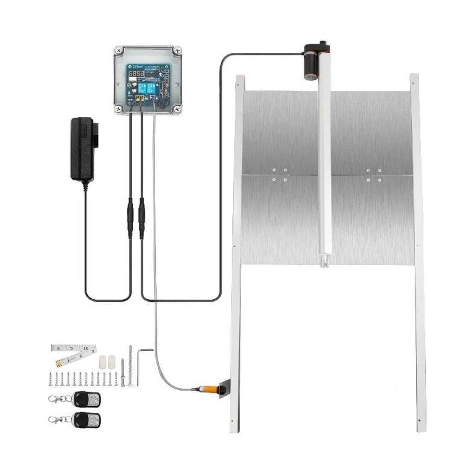 Kit Di Apertura Automatica Della Porta For Pollaio Con Controllo Temporizzazione, Del Cane Degli Animali Domestici Pollo Fattoria Sicuro E Affidabile(20.4Wx37.7W in)