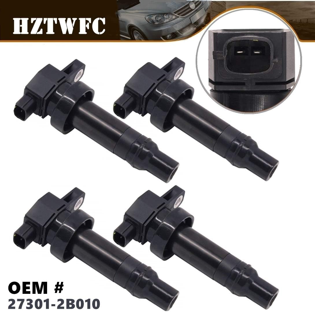 4 Pack Ignition Coil Compatible for Hyundai Accent i20 i30 - Kia Rio Motor 10-11 Kia Soul 1.6L 27301-2B010 273012B010 27301 2B010