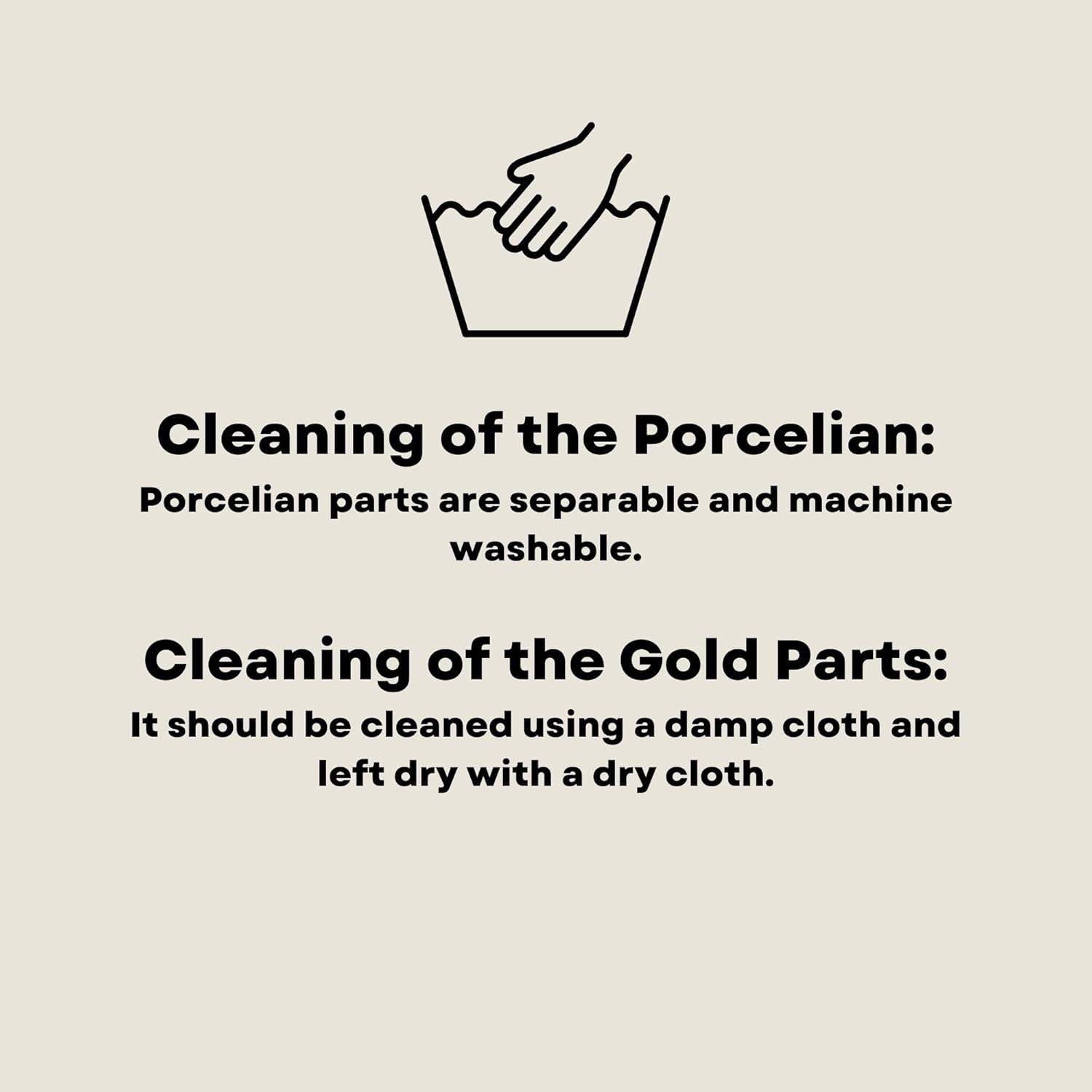 LaModaHome Ottoman Turkish Espresso Coffee Cups with Saucers and Holders Set of 6, Brown Marble Design, Porcelain Arabic, Greek Mini Coffee Mug, Handmade Vintage Gifts, Serving, Tableware - Gold