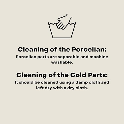 Miniatura 7 de LaModaHome Juego de 6 tazas de café expreso turco otomano con platillos y soportes, diseño de mármol marrón, porcelana árabe, griega, mini taza de