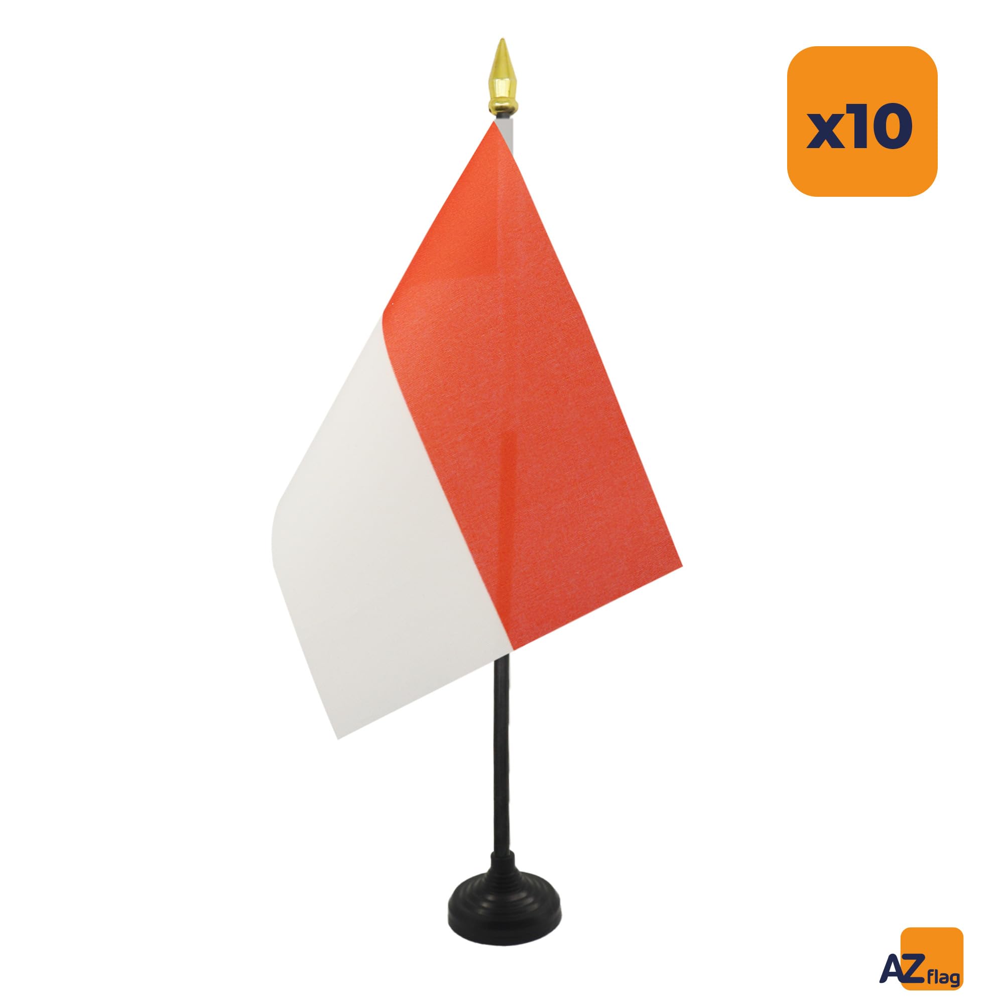 AZ FLAG Lot de 10 Mini Drapeau Indonésie De Table 15x10 cm 100% Polyester